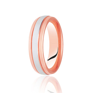 Two Colour Wedding Ring (Dc117)