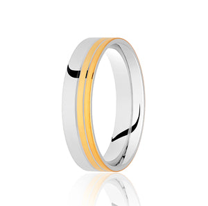 Two Colour Wedding Ring (Dc144)