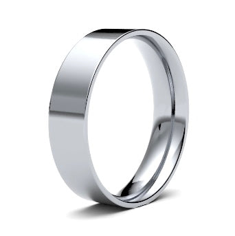 9ct 6mm Light Flat Court Wedding Ring (6Gle-9w)