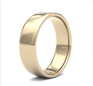 9ct 7mm Light Soft Court Wedding Ring (7Gls-9r)