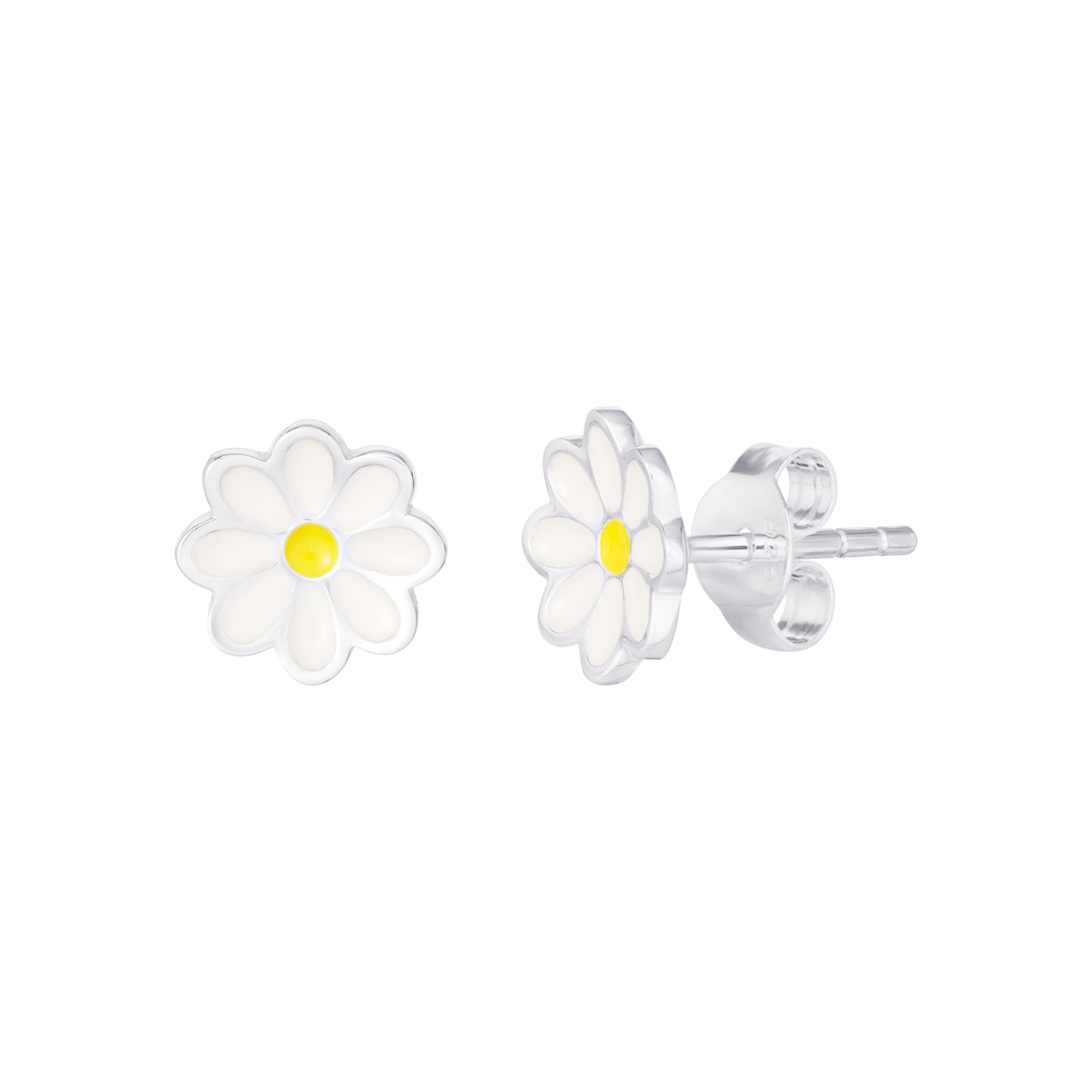 Silver Flower Studs (Se179c)