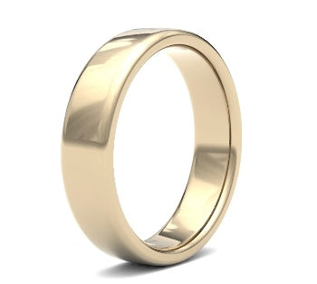 9ct 6mm Medium Soft Court Wedding Ring (6Gms-9w)