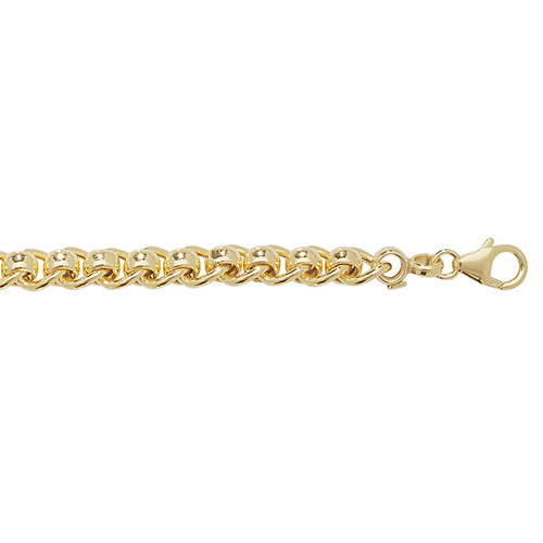 9ct Yellow Gold Rollerball Bracelet (Br589)