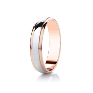 Two Colour Wedding Ring (Dc115)