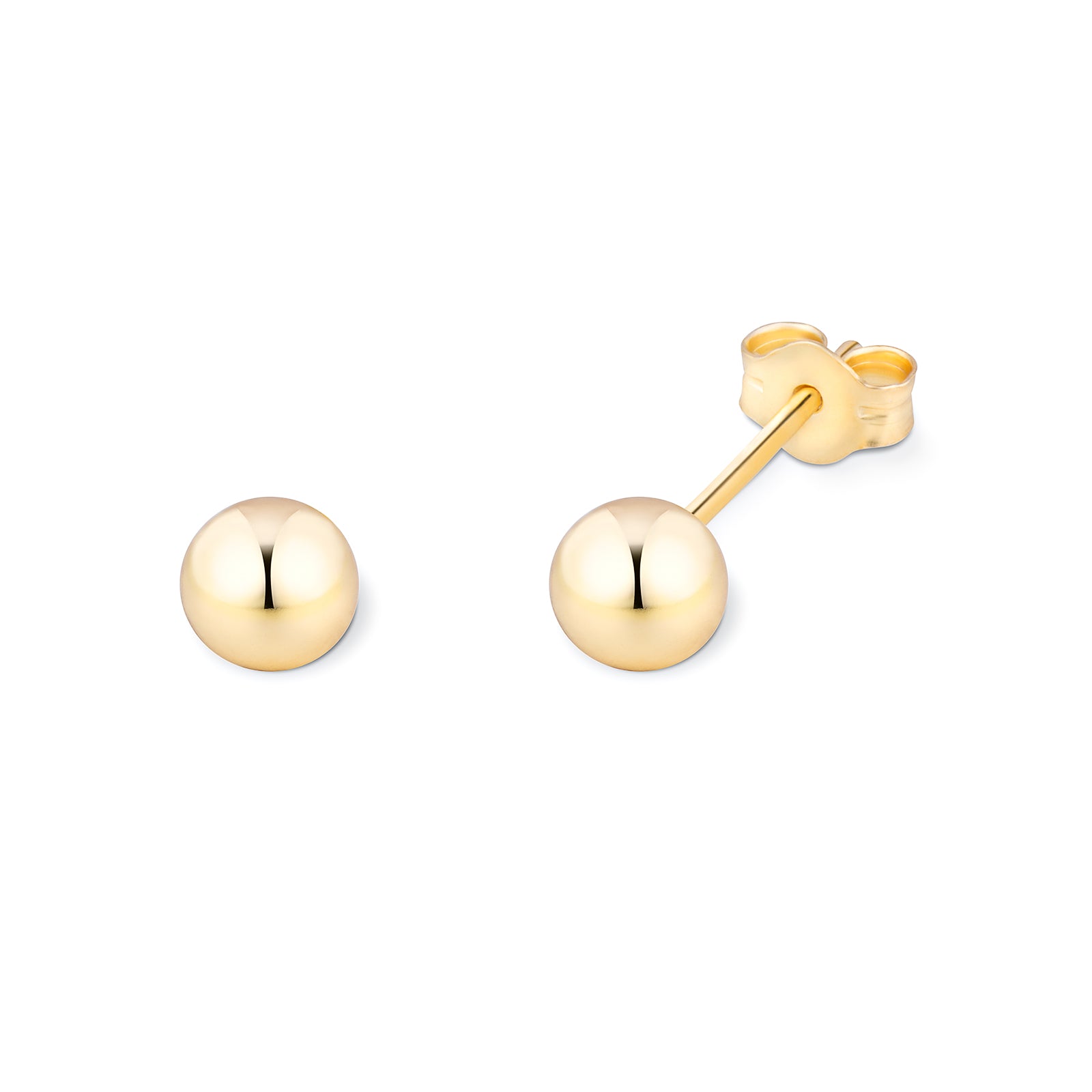 Silver Gold Plated Ball Stud Earrings (Se686c)