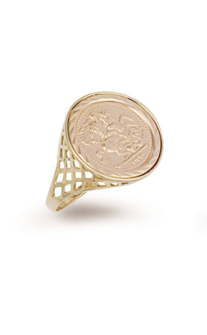 9ct Yellow Gold Coin Ring (R0030)