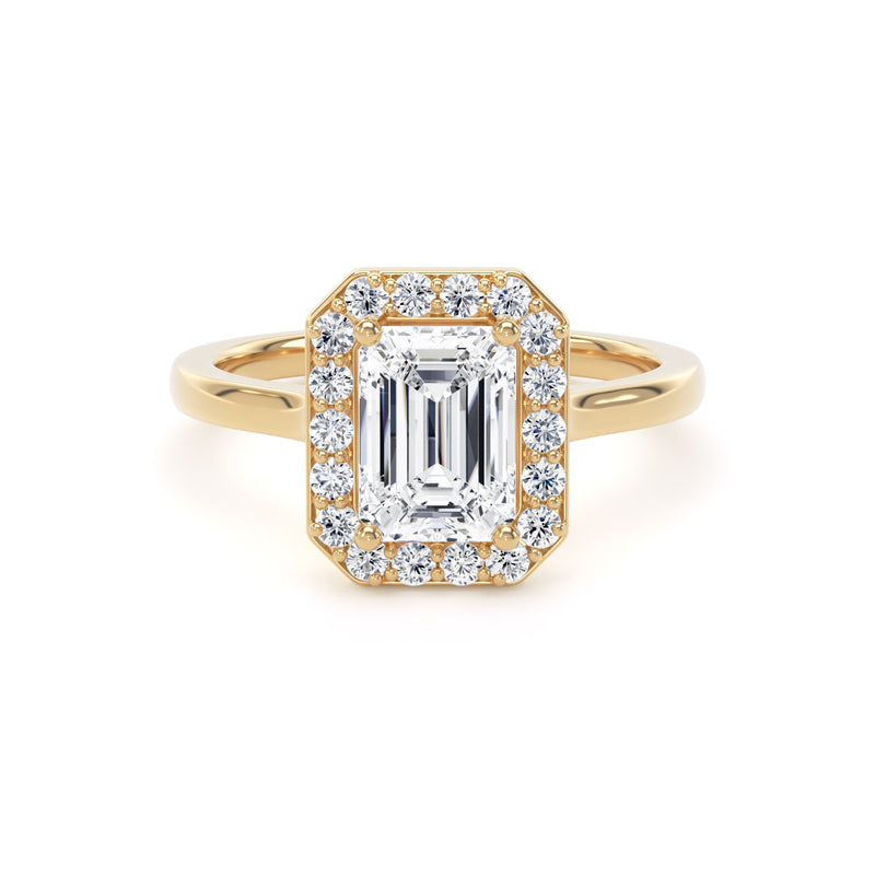 1.48ct Emerald Lab Grown Certified Diamond Cluster Ring (Ehp01-pt)