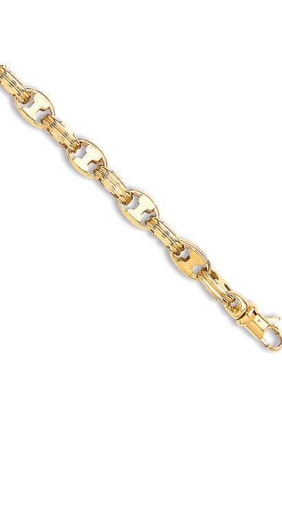 9ct Yellow Gold Fancy Link Bracelet (Cn0559)