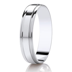 9ct White Gold Polished 5mm Wedding Ring (DC105)