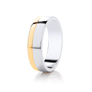 Two Colour Wedding Ring (Dc177)