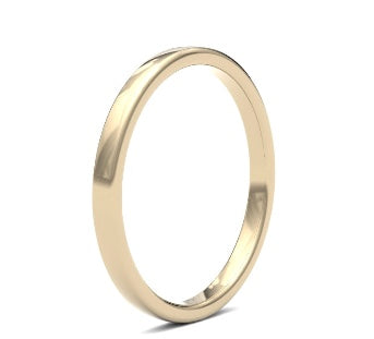 9ct 2mm Medium Soft Court Wedding Ring (2Lms-9r)