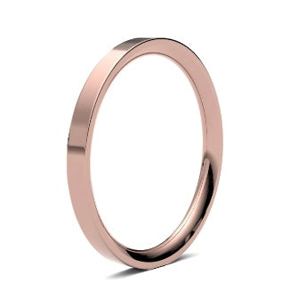 9ct 2mm Heavy Flat Court Wedding Ring (2Lhe-9w)