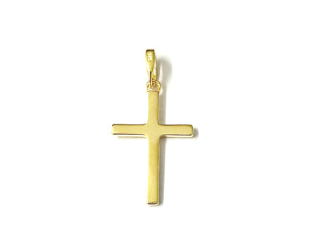 Silver Gold Plated Cross & Silver Gold Plated Chain (037)