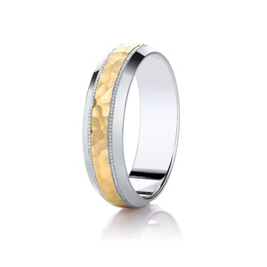 Two Colour Wedding Ring (Dc172)