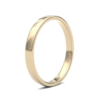 9ct 2.5mm Light Soft Court Wedding Ring (2.5Lls-9w)