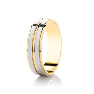 Two Colour Wedding Ring (Dc308)