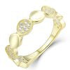 Silver Gold Plated Cubic Zirconia Ring (Rczyg0280)