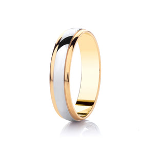 Two Colour Wedding Ring (Dc115)