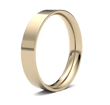 9ct 4mm Medium Flat Court Wedding Ring (4Lme-9w)