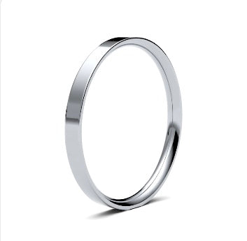 9ct 2mm Light Flat Court Wedding Ring (2Lle-9r)