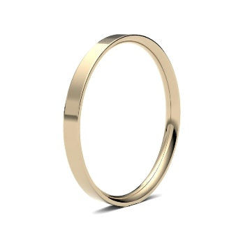 9ct 2mm Light Flat Court Wedding Ring (2Lle-9r)