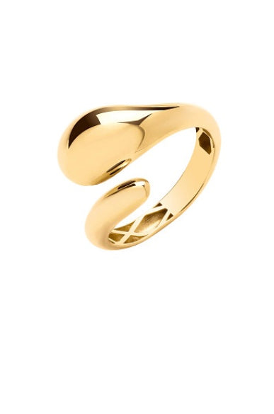 9ct Yellow Gold Crossover Ladies Ring (R0712)