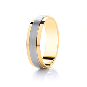 Two Colour Wedding Ring (Dc311bc)