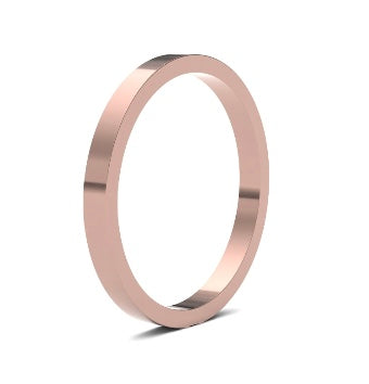 9ct 2mm Medium Flat Court Wedding Ring (2Lme-9y)