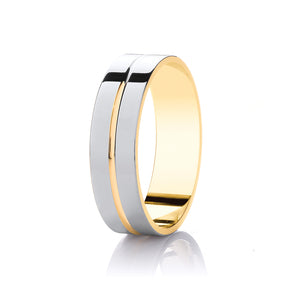 Two Colour Wedding Ring (Dc305)