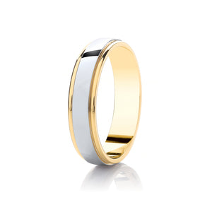 Two Colour Wedding Ring (Dc105)