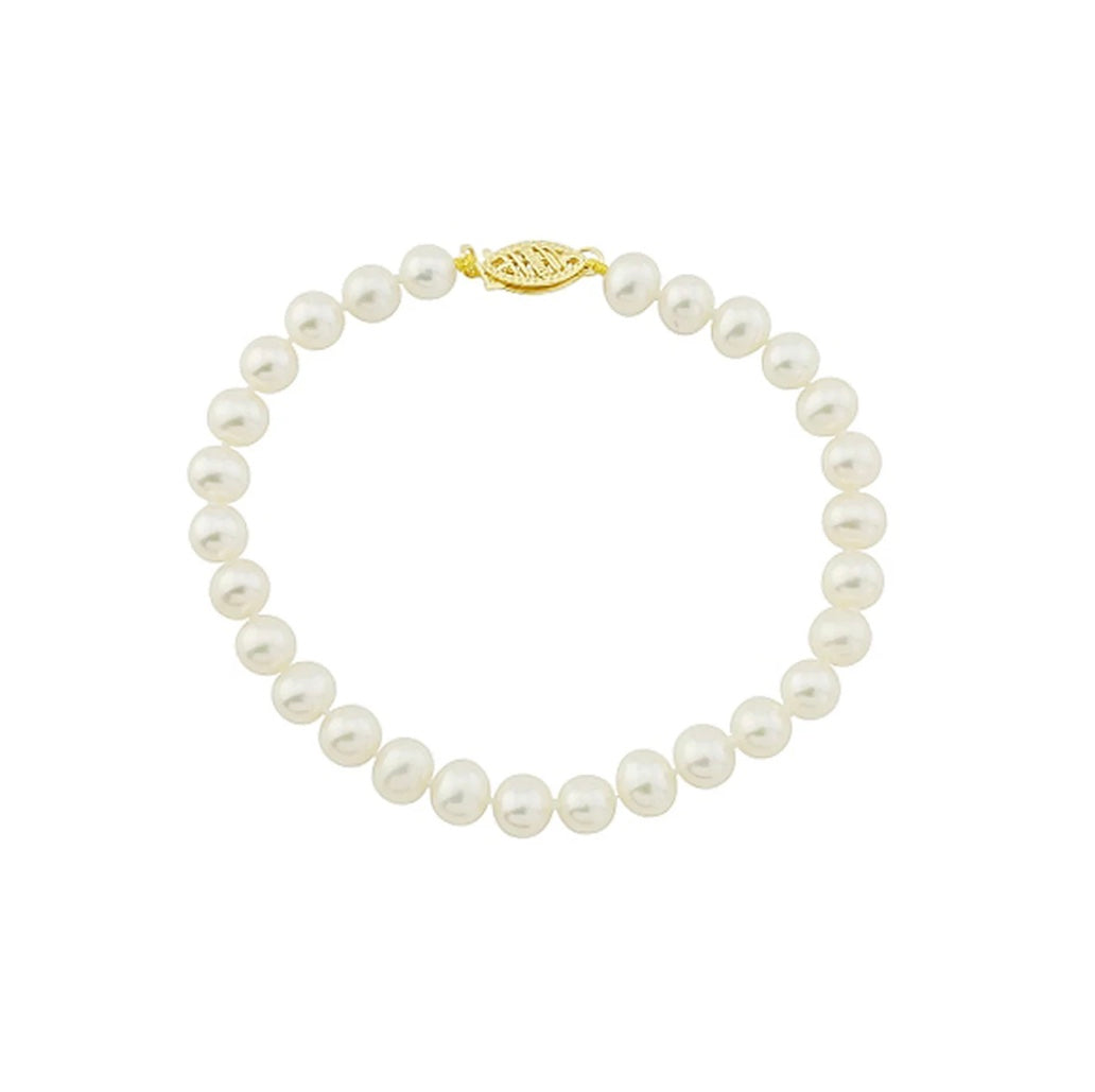 9ct Yellow Gold Freshwater Pearl Bracelet (Plb3)