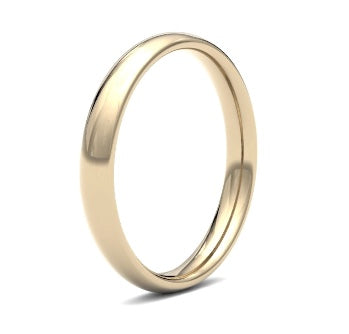 9ct 3mm Medium Court Wedding Ring (3Lmc-9y)