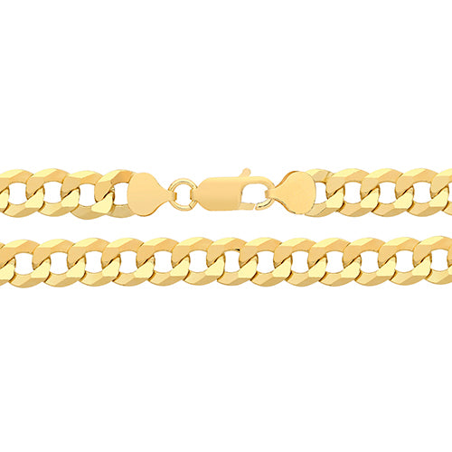 Silver Gold Plated Flat Curb Bracelet (G1405gp)