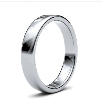 9ct 4mm Medium Soft Court Wedding Ring (4Lms-9r)