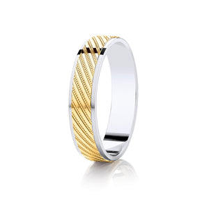 Two Colour Wedding Ring (Dc176)