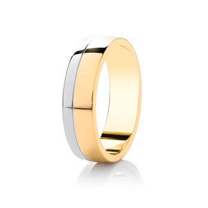 Two Colour Wedding Ring (Dc177)
