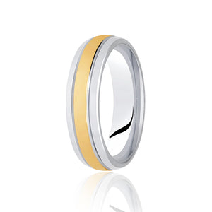 Two Colour Wedding Ring (Dc117)