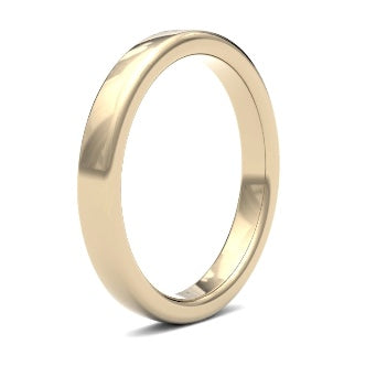 9ct 3mm Heavy Soft Court Wedding Ring (3Lhs-9w)