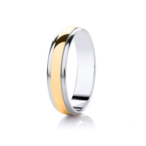 Two Colour Wedding Ring (Dc115)