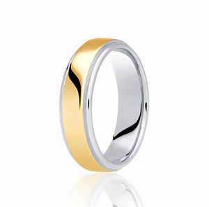 Two Colour Wedding Ring (Dc303)