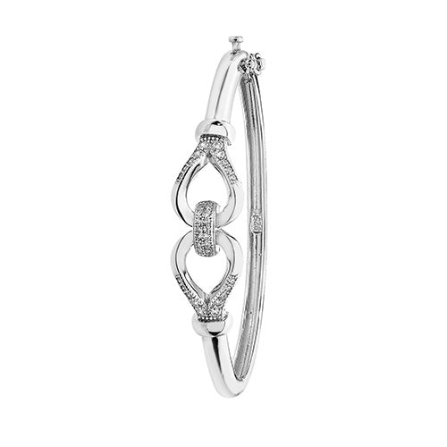 Silver Cubic Zirconia Bangle(G4417)