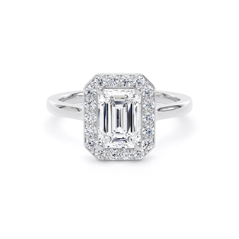 1.48ct Emerald Lab Grown Certified Diamond Cluster Ring (Ehp01-pt)
