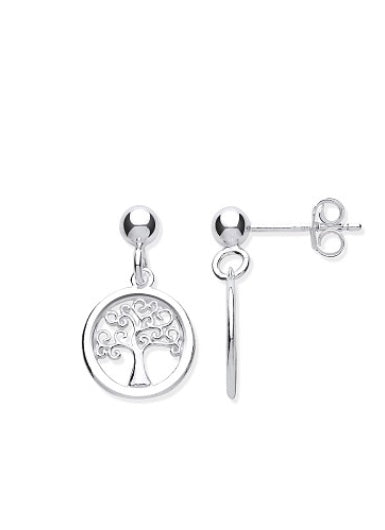 Silver Tree of Life Earrings (Ser0521)