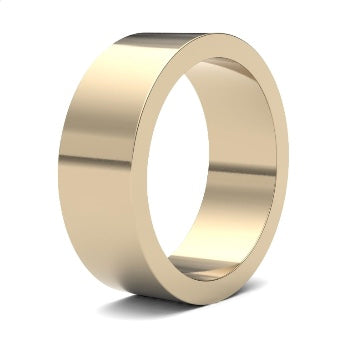 9ct 8mm Medium Flat Court Wedding Ring (8Gme-9y)