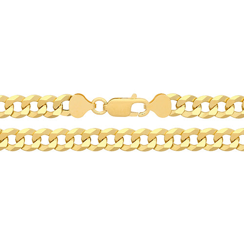 Silver Gold Plated Flat Curb Bracelet (G1403gp)