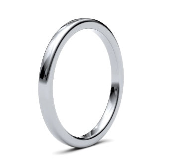 9ct 2mm Heavy Soft Court Wedding Ring (2Lhs-9y)