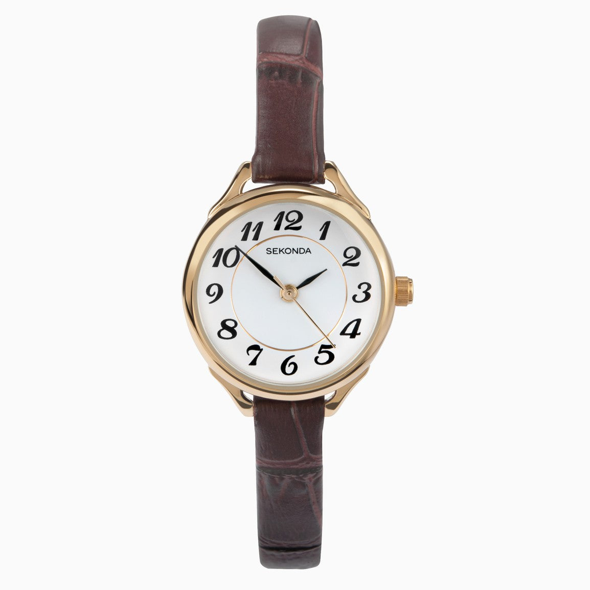 (4701) Sekonda Brown Leather Ladies Watch