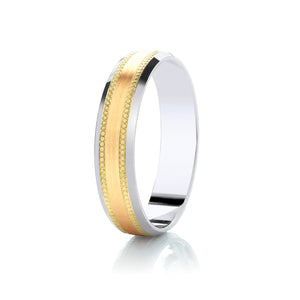 Two Colour Wedding Rings (Dc111)