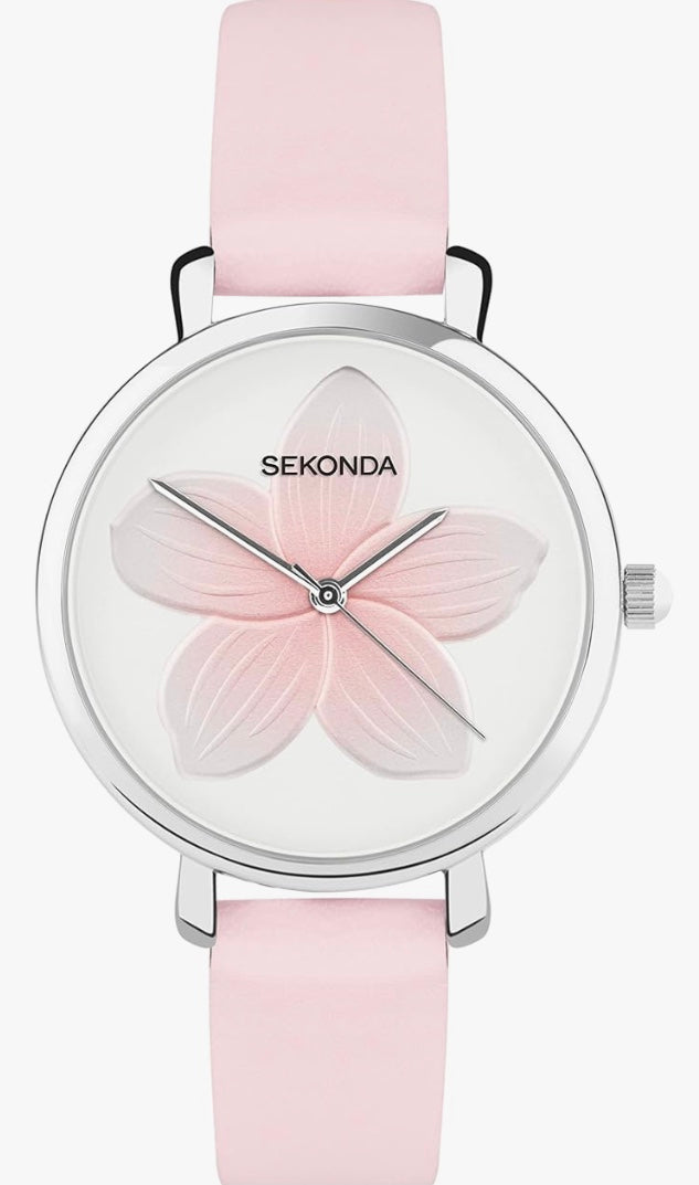 (40612) Sekonda Pink Flower Ladies Watch