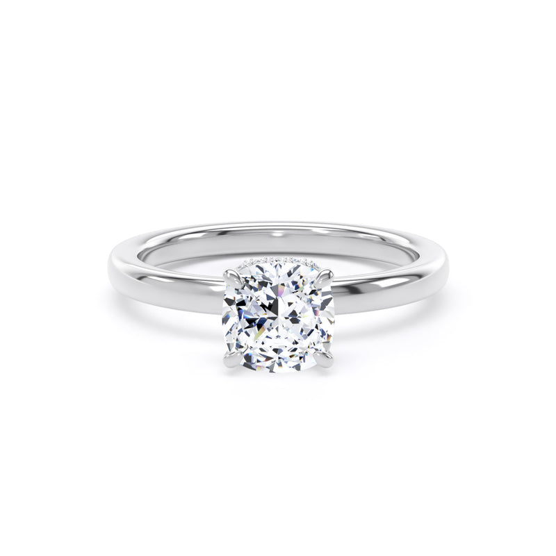 1.11ct Cushion Cut Lab Grown Diamond Solitaire Ring (Cps01)